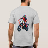 🏍️ Urban Motion Motorcycle Rider Street Style Tシャツ (裏面)