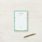 Urban NYC Iconsパターンターコイズグリーン名 ポストイット (デスク上)