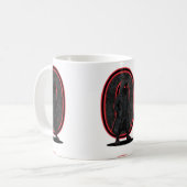 Urban Phantom Dark Techwear Hooded Figure Streetwe コーヒーマグカップ (正面左)