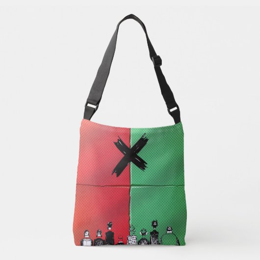 Urban Pop Art X Crowd Tote クロスボディバッグ (正面)
