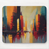 Urban Pulse – Abstract City In Vertical Rhythm マウスパッド (正面)