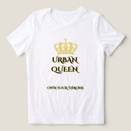 URBAN QUEEN OWN YOUR THROWN WOMEN'S WHITE/BLACK トライブレンドＴシャツ