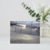 Urban Reflections船体ケベックカナダフェンス雲 ポストカード (スタンド正面)