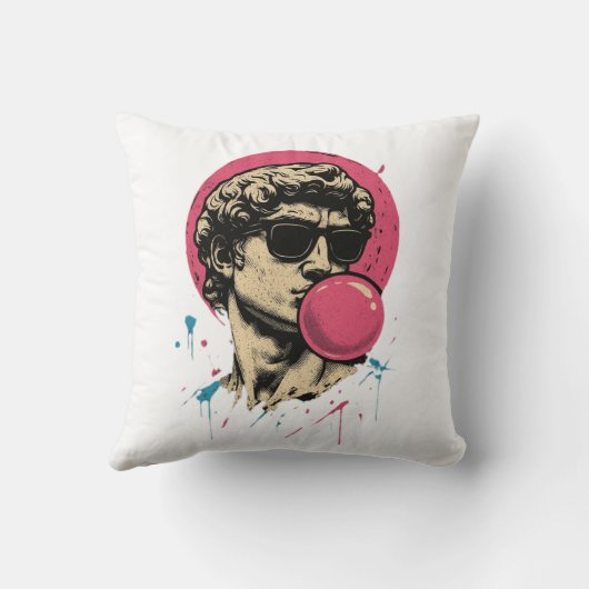 Urban Retro David — Bubblegum Pop Statue クッション (裏面)