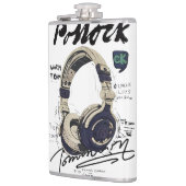 Urban Retro Headphone Vibe Illustration フラスク (左)