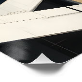 Urban Rhythms: Mondrian-Inspired Cityscape ポスター (コーナー)