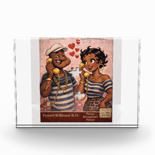 Urban Royalty Love – Afrocentric Power Couple Art フォトブロック (正面)