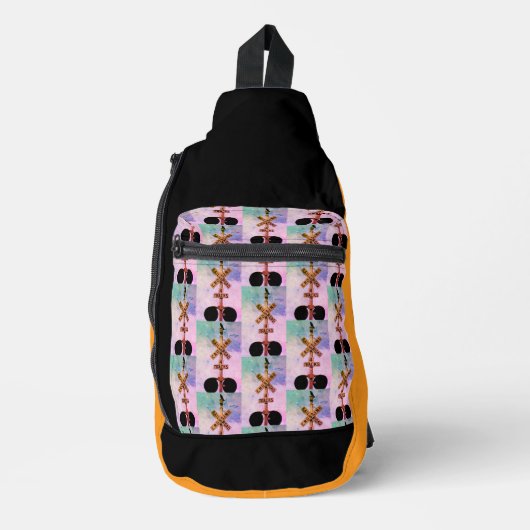 Urban Rustic Cityscape Watching Print Cut Sew Bag スリングバッグ (正面)