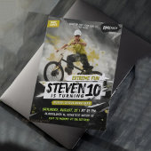 Urban Sketch BMX Birthday Party - Extreme Fun 招待状