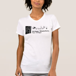 Urban SketchersサンディエゴのロゴTシャツ Tシャツ