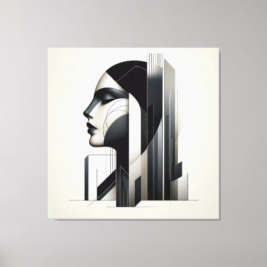 Urban Skyline Profile キャンバスプリント (正面)