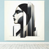 Urban Skyline Profile キャンバスプリント (インサイチュ (ウッドフロア))