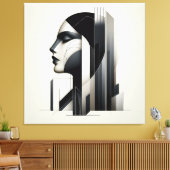 Urban Skyline Profile キャンバスプリント (インサイチュ (リビング))