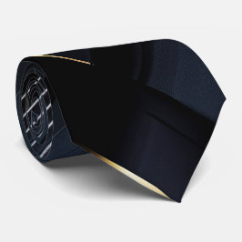 Urban Sophistication - negro carbón, grises y oro ネクタイ