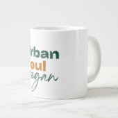 Urban Soul Vegan Minimalist Health and Wellness ジャンボコーヒーマグカップ (正面右)