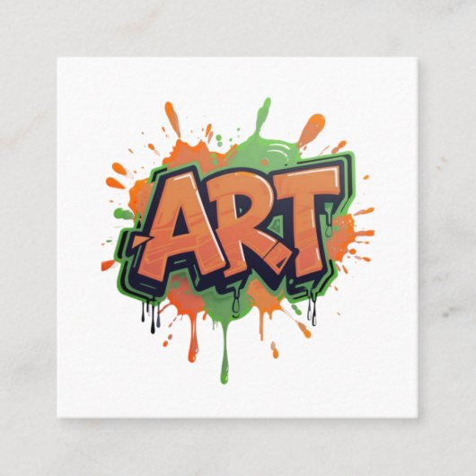 Urban Splash Art Graffiti Pulse Bold Street Expres スクエア名刺 (正面)