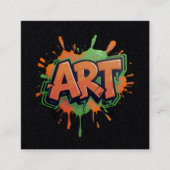 Urban Splash Art Graffiti Pulse Bold Street Expres スクエア名刺 (正面)