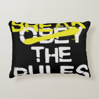 Urban street art break the rules stencil graffiti アクセントクッション