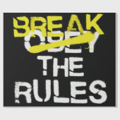 Urban street art break the rules stencil graffiti  ラッピングペーパー (フラット)