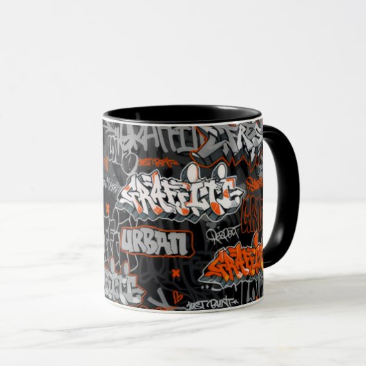 Urban Street Art Graffiti Collage  マグカップ (正面右)