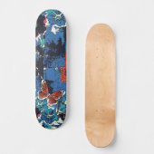 Urban Street Art Inspired Girly Floral Butterfly  スケートボード (正面)