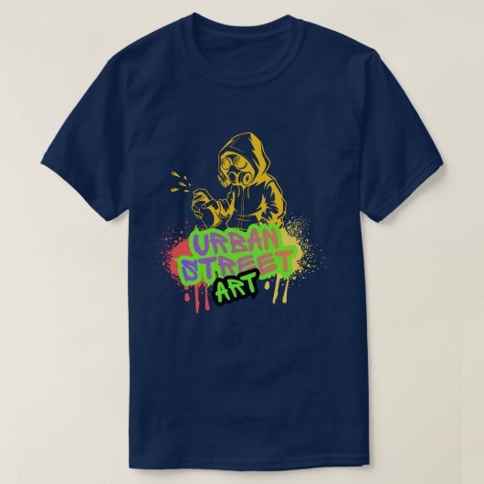 Urban Street Art Neon Splash Tシャツ (デザイン正面)