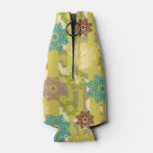 Urban Stripes Abstract Flower Pattern  ボトルクーラー (裏面)