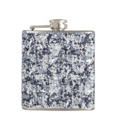 Urban Style Silver Grey Digital Camouflage フラスク (正面)