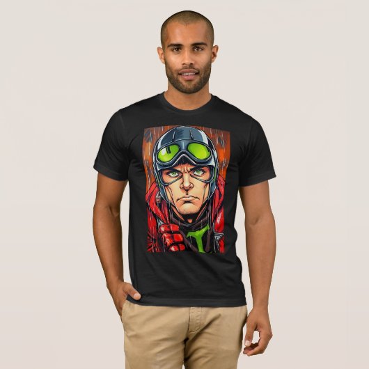 Urban Superhero:レトロマンガ Tシャツ (正面フル)