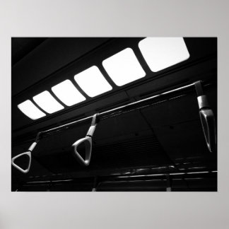 Urban Train Ceiling with Hand Straps ポスター