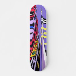 Urban Vibes Skateboard – Bold Pop Art City Design スケートボード