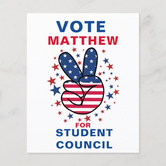 Urban Vote for Class President: VICTORY sign チラシ (裏面)