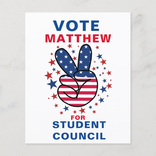 Urban Vote for Class President: VICTORY sign チラシ (正面)