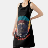 Urban Warrior Sunset Pug Your Text エプロン (インサイチュ)