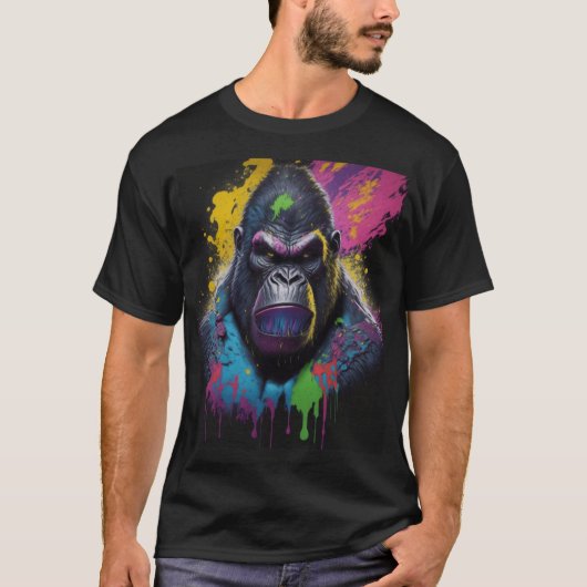 Urban Wild: 鮮やかApe 絵を描 Splash Tee(アーバンワイルド) Tシャツ (正面)