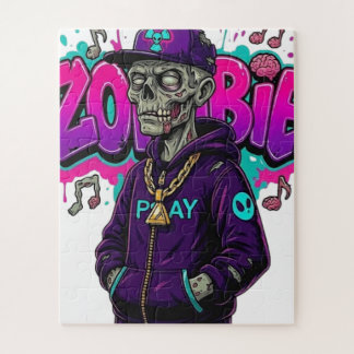Urban Zombie Streetwear Graphic - Hip Hop Skeleton ジグソーパズル