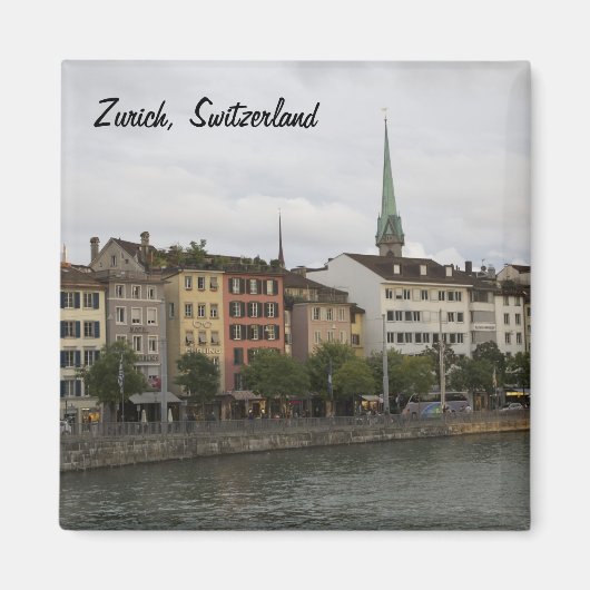 Urban Zurich Switzerland City View写真 マグネット (正面)