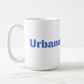 Urbane Cool Font Wording for a Charming Man  コーヒーマグカップ (左)