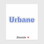 Urbane Cool Font Wording for a Charming Man  シール (シート)