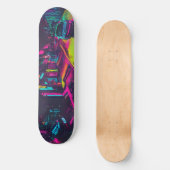 Urbanes neonfarbene Skateboarddeck dynamisch bunt スケートボード (正面)