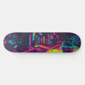 Urbanes neonfarbene Skateboarddeck dynamisch bunt スケートボード (横)