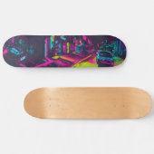 Urbanes neonfarbene Skateboarddeck dynamisch bunt スケートボード (横)