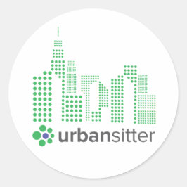 UrbanSistterラウンドステッカー – 3"、6枚、光沢 ラウンドシール