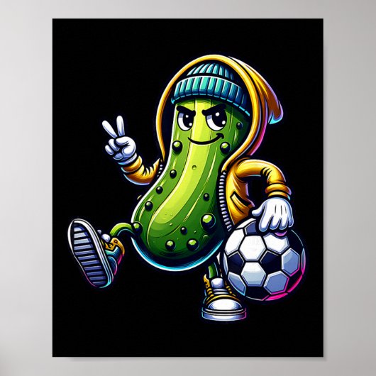 Urbyn Pickle Soccer Player Cool Cartoon Vibes  ポスター (正面)