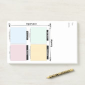 Urgent Important Eisenhower Matrix Notes ポストイット (デスク)