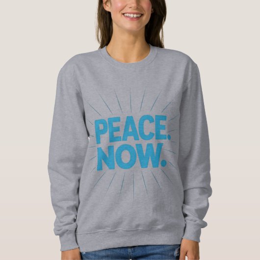 Urgent "PEACE. NOW." Graphic T-Shirt スウェットシャツ (正面)