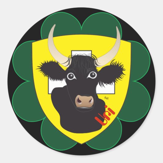 Uri Schweiz Suisse Svizzera Svirza Kleber ラウンドシール (正面)