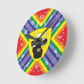 Uri Schweiz Suisse Svizzera Svizra Uhr ラウンド壁時計 (傾斜)