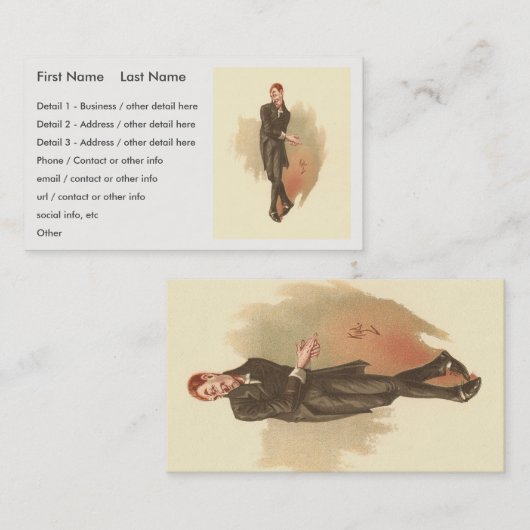 Uriah Heep by Kyd from Dickens' David Copperfield 名刺 (正面/裏面)