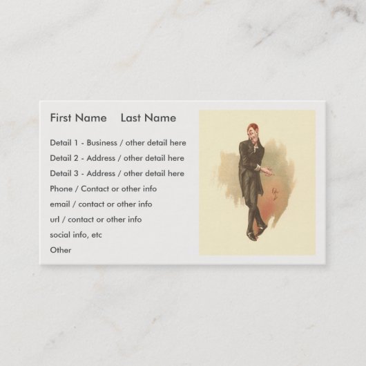 Uriah Heep by Kyd from Dickens' David Copperfield 名刺 (正面)